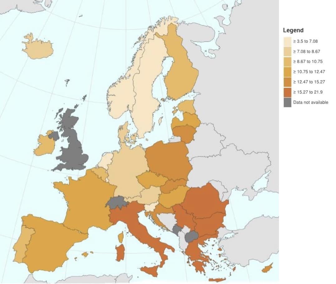 Young people neither in employment nor in education and training (NEET), by citizenship