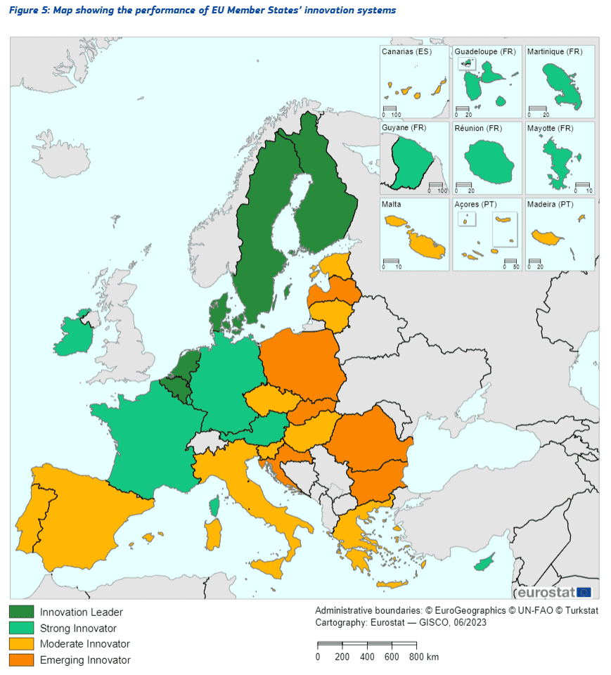 Innovation 2023 performance european countries