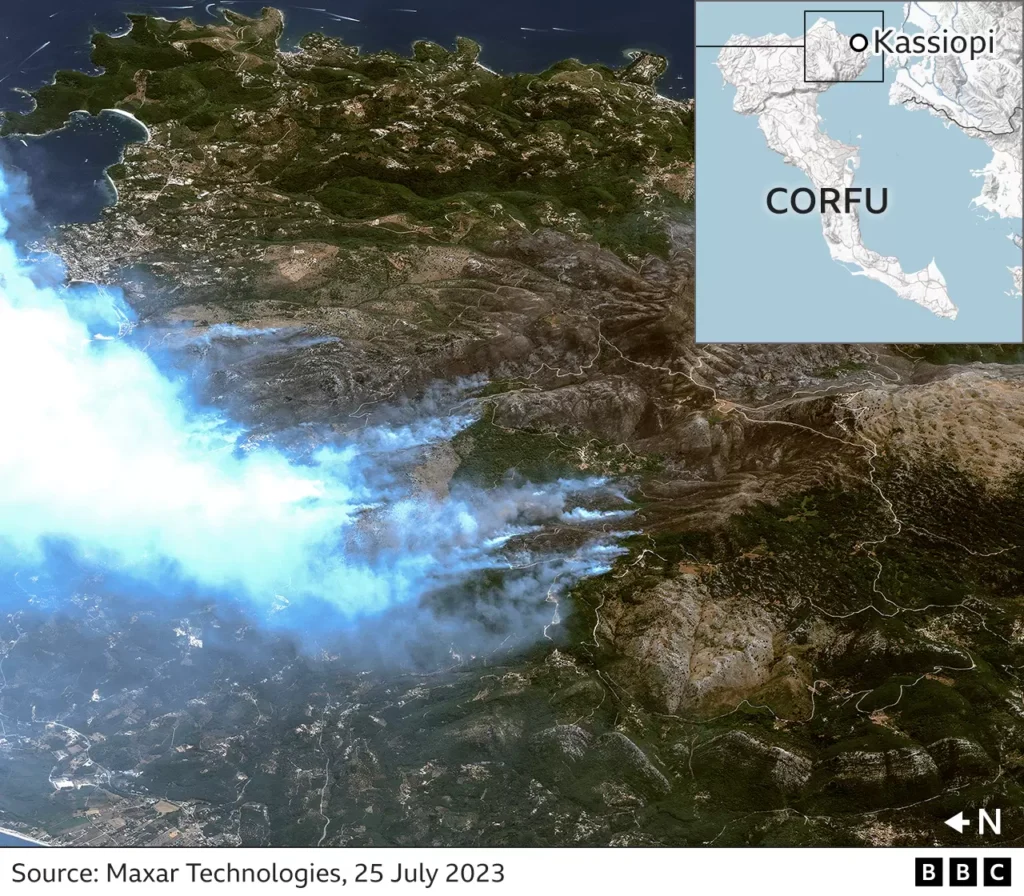 Corfu wildfires
