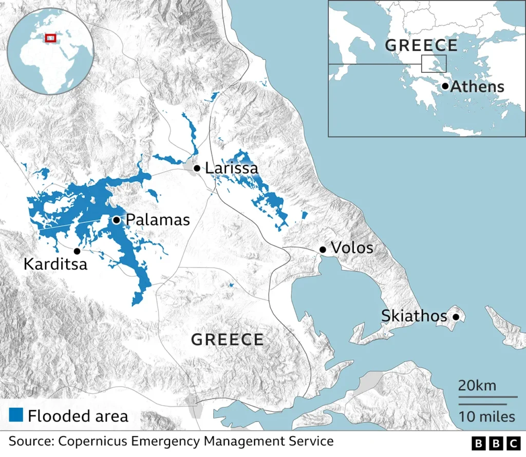 Greek Flooded Areas