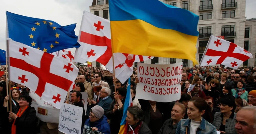 Protest Ukraine Georgia European Union