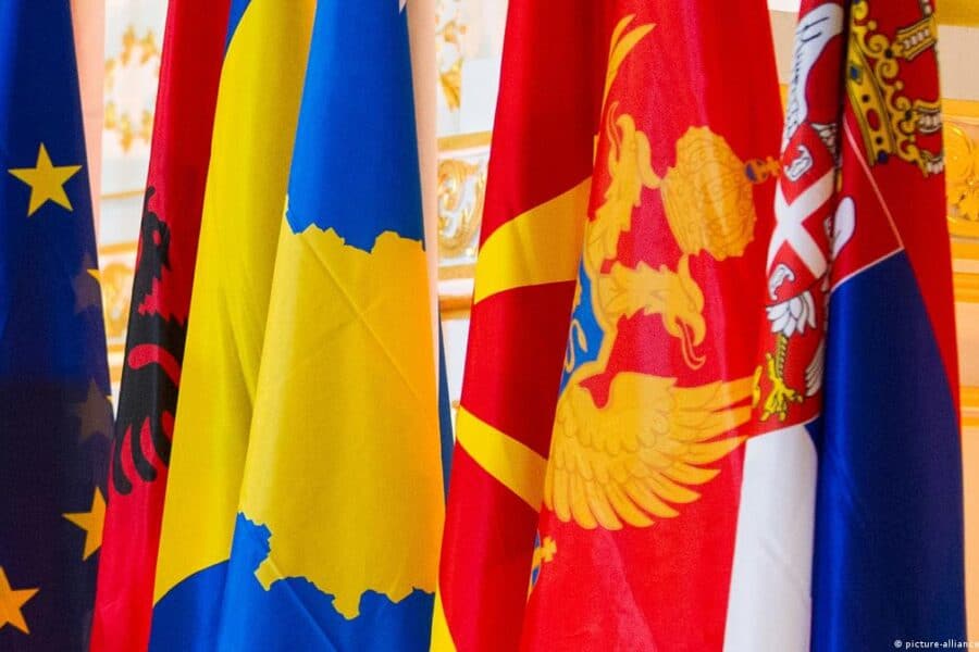Western Balkan states flags