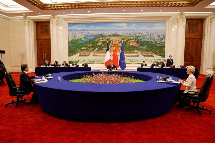 Macron-Xi Jinping-Von der Leyen