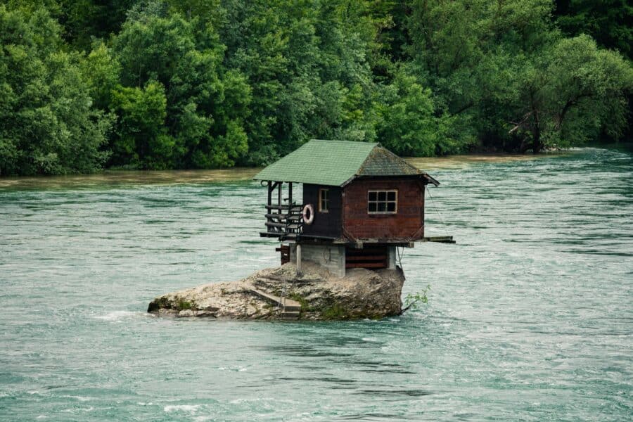Serbia river house